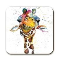 splatter rainbow giraffe coaster J R Interiors