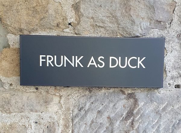 frunk as duck plaque