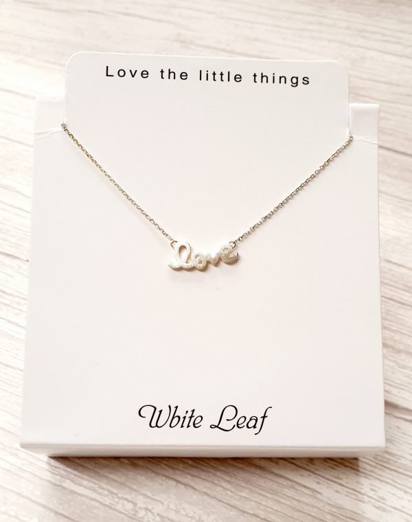 love sterling silver necklace